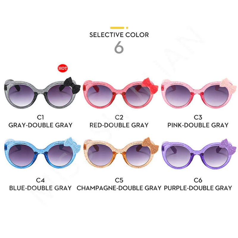 cat eye kids sunglasses, UV400 kids sunglasses, baby eyewear,
bowknot sunglasses, girls' fashion sunglasses, cute children's eyewear,
circular frame sunglasses, trendy baby shades, stylish girls' sunglasses, acrylic lenses, alla chic.