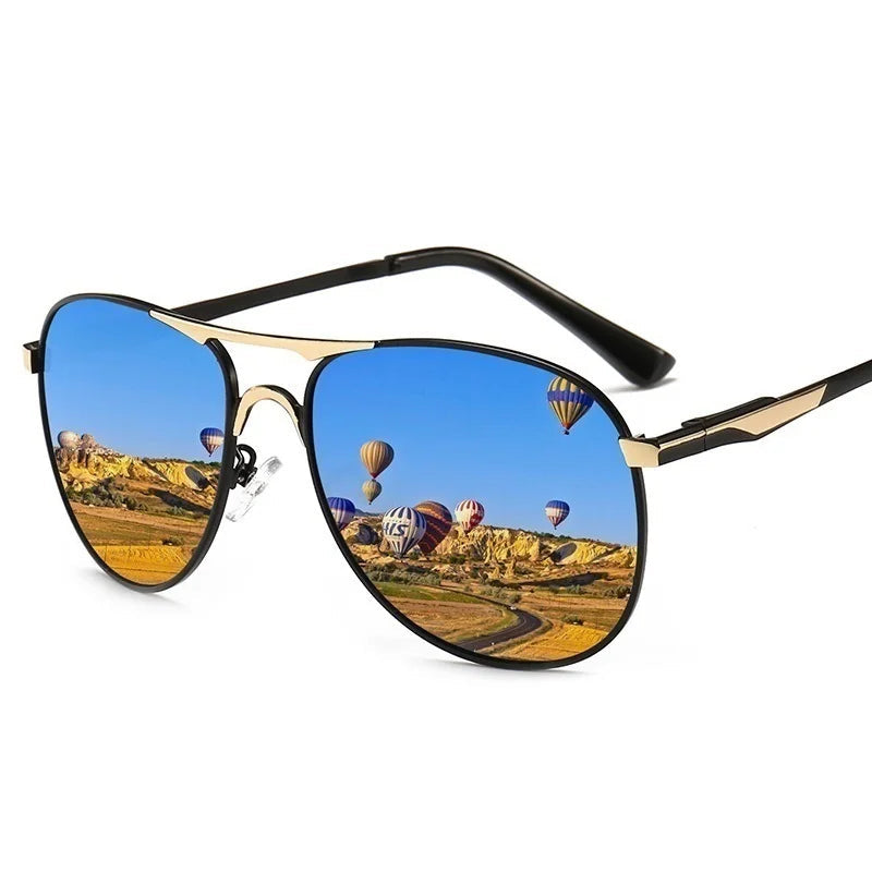 Luxury Pilot Sunglasses, Polarized Sunglasses, UV400 Protection, Men’s Sunglasses, Women’s Sunglasses, Designer Metal Shades, Mirror Lenses, Anti-reflective Sunglasses, Driving Sunglasses, Fishing Sunglasses