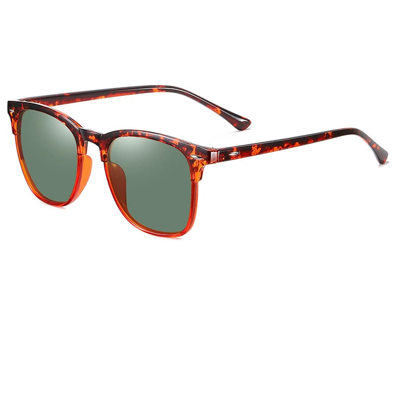 polarized sunglasses, retro mirror sunglasses, square sunglasses, UV400 protection, anti-glare eyewear, vintage sunglasses, men's fashion sunglasses, driver's sunglasses, polycarbonate frame, Polaroid lenses