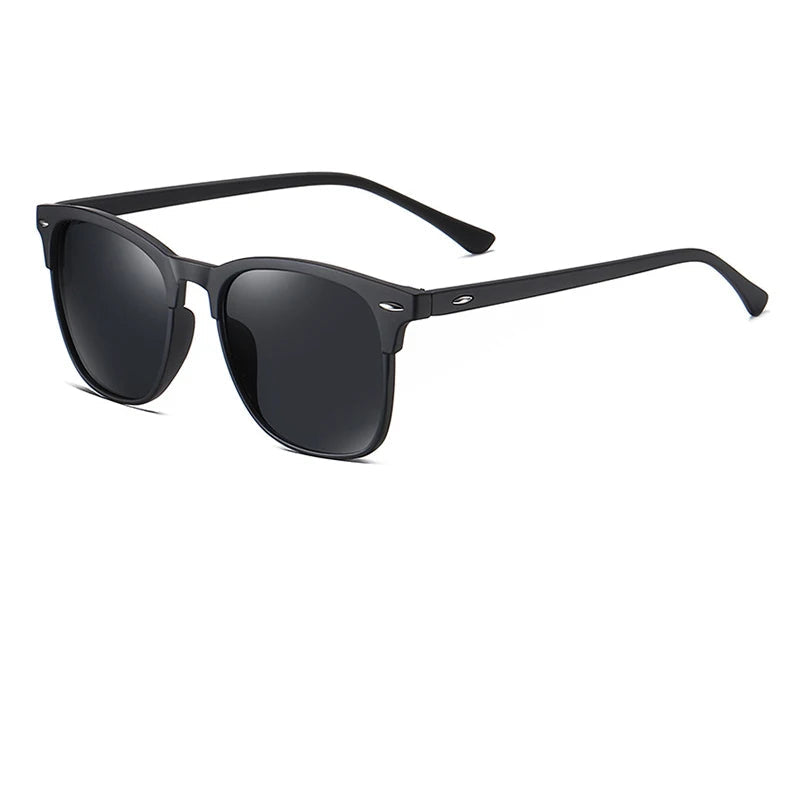 polarized sunglasses, retro mirror sunglasses, square sunglasses, UV400 protection, anti-glare eyewear, vintage sunglasses, men's fashion sunglasses, driver's sunglasses, polycarbonate frame, Polaroid lenses