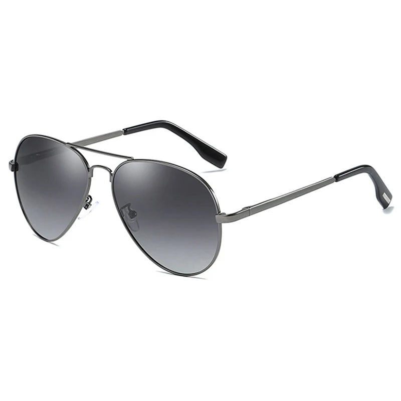 Classic Pilot Sunglasses, Polarized Aviator Shades, Luxury Metal Sunglasses, Black Aviation Eyewear, UV400 Protection, Men's Driving Sunglasses, Fashion Travel Shades, TAC Lenses, Anti-reflective Sunglasses, Elegant Sports Eyewear