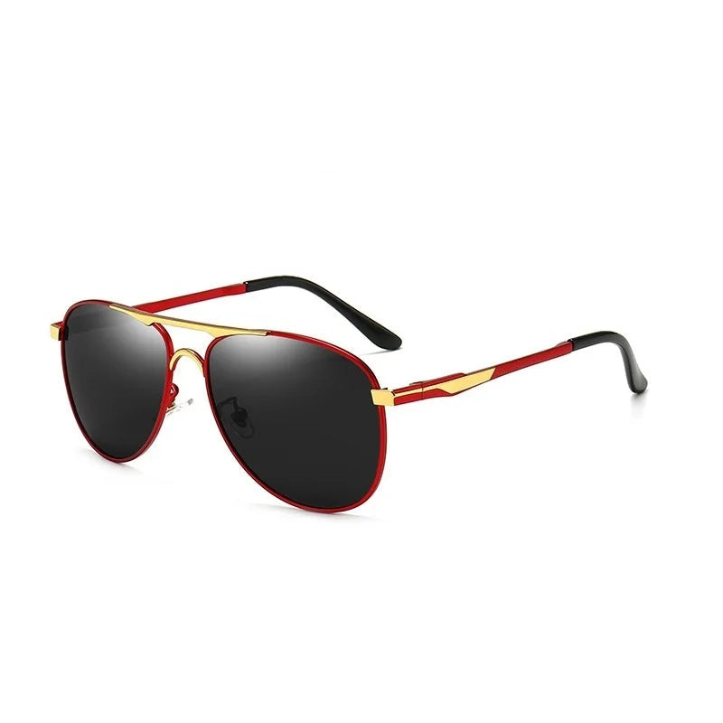 Luxury Pilot Sunglasses, Polarized Sunglasses, UV400 Protection, Men’s Sunglasses, Women’s Sunglasses, Designer Metal Shades, Mirror Lenses, Anti-reflective Sunglasses, Driving Sunglasses, Fishing Sunglasses