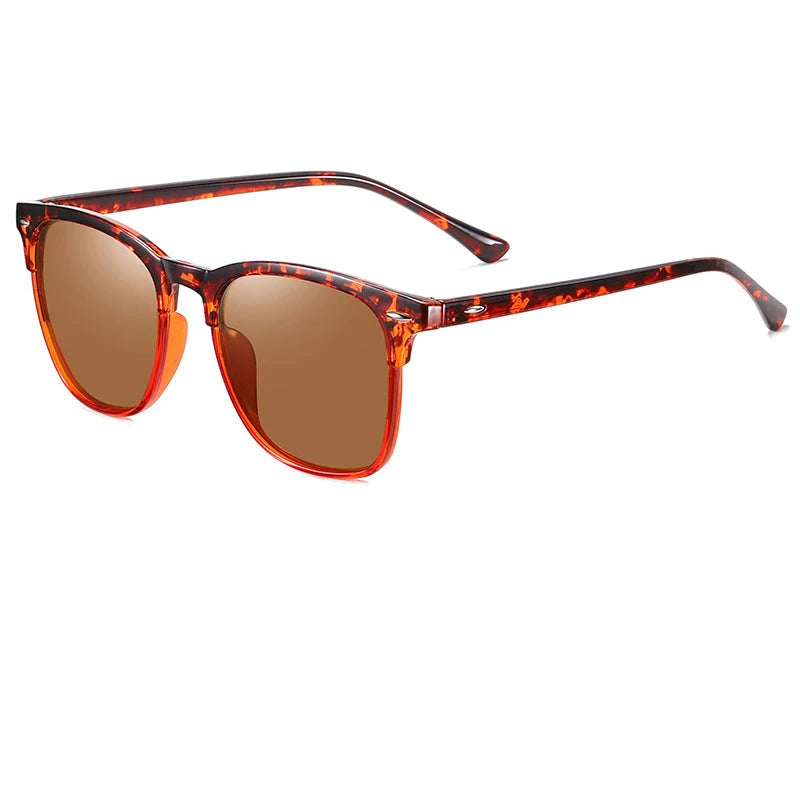 polarized sunglasses, retro mirror sunglasses, square sunglasses, UV400 protection, anti-glare eyewear, vintage sunglasses, men's fashion sunglasses, driver's sunglasses, polycarbonate frame, Polaroid lenses