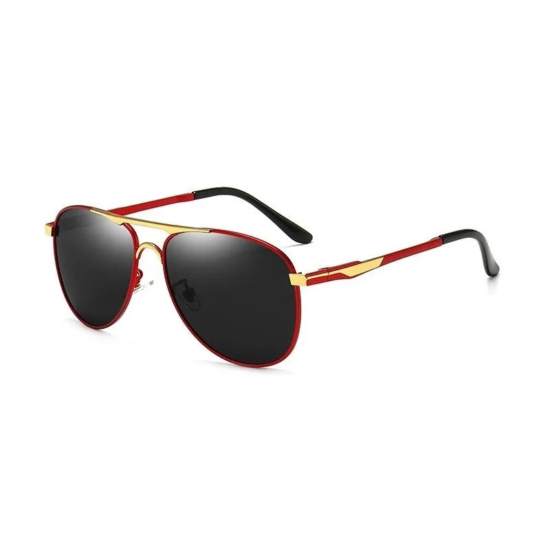 Luxury Pilot Sunglasses, Polarized Sunglasses, UV400 Protection, Men’s Sunglasses, Women’s Sunglasses, Designer Metal Shades, Mirror Lenses, Anti-reflective Sunglasses, Driving Sunglasses, Fishing Sunglasses