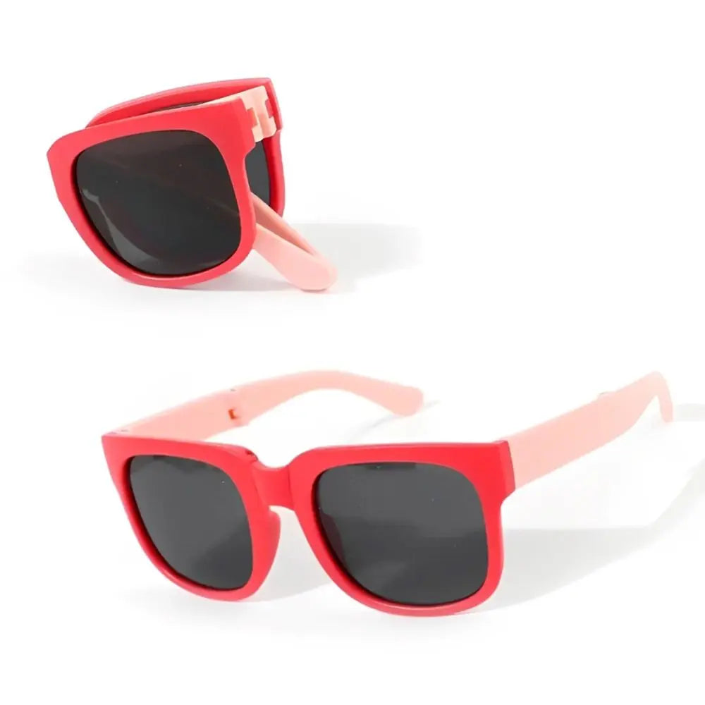 kids foldable sunglasses, square frame, UV400 protection, toddler eyewear,
outdoor kids shades,
polycarbonate lenses, mirror sunglasses, durable kids sunglasses,
foldable eyewear, fashion sunglasses for children
