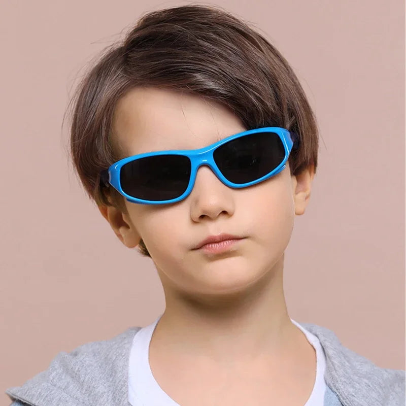 kids polarized sunglasses, unbreakable kids shades,
UV protection sunglasses, flexible rubber sunglasses, sports sunglasses for children,
boys and girls sunglasses, anti-reflective lenses, soft TPEE frame, UV400 kids eyewear, kids outdoor sunglasses