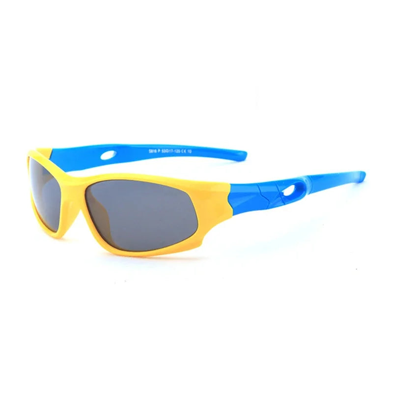 kids polarized sunglasses, unbreakable kids shades,
UV protection sunglasses, flexible rubber sunglasses, sports sunglasses for children,
boys and girls sunglasses, anti-reflective lenses, soft TPEE frame, UV400 kids eyewear, kids outdoor sunglasses