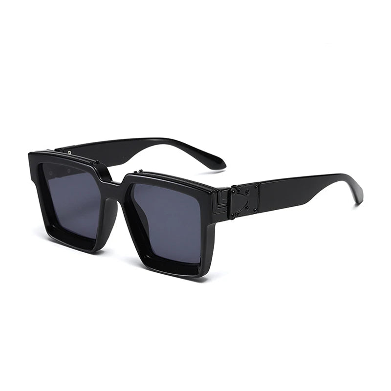 Millionaire sunglasses, vintage square sunglasses, luxury retro glasses, UV400 protection, photochromic sunglasses, anti-reflective lenses, fashion sunglasses for men, trendy punk sunglasses, vacation eyewear, durable polycarbonate frame