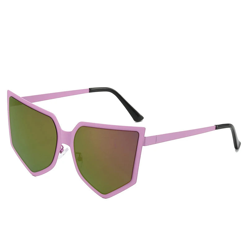Cat Eye Sunglasses, Oversized Sunglasses, Vintage Shades, Luxury Women's Eyewear, UV400 Protection, Fashion Sunglasses, Windproof Sunglasses, Big Frame Shades, Alloy Frame Sunglasses, Gradient Lens Shades