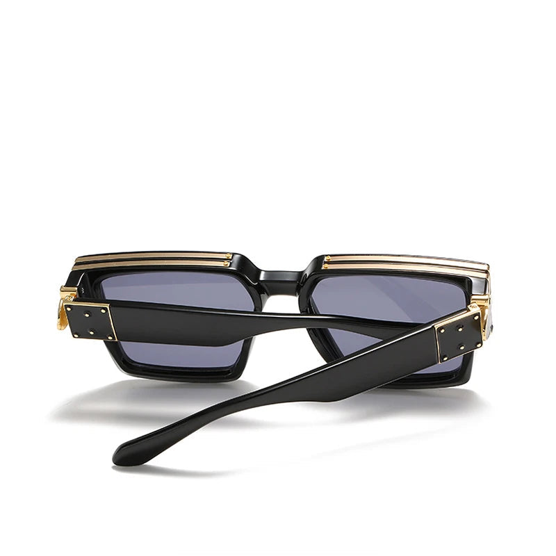 Millionaire sunglasses, vintage square sunglasses, luxury retro glasses, UV400 protection, photochromic sunglasses, anti-reflective lenses, fashion sunglasses for men, trendy punk sunglasses, vacation eyewear, durable polycarbonate frame