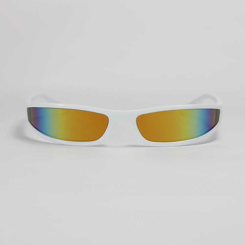 Sunglasses, Punk Wrap Around Shades, Small Rectangle Frame, Gradient Lenses, UV400 Protection, Men's Sports Sunglasses, Women's Fashion Eyewear, Polycarbonate Frame, Vintage Sunglasses, Cool Mirror Eyewear