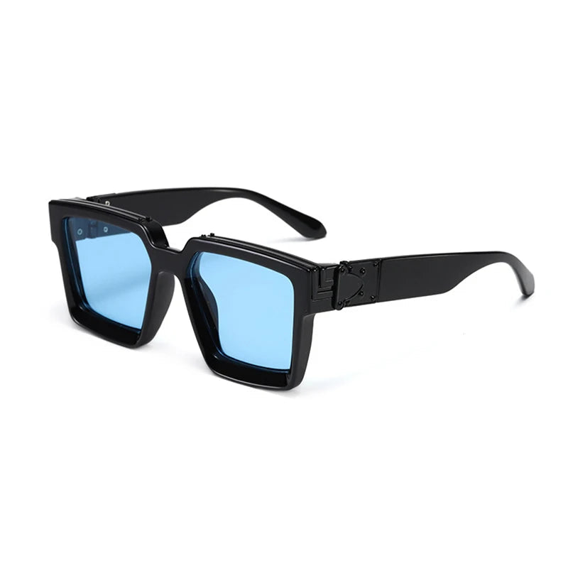 Millionaire sunglasses, vintage square sunglasses, luxury retro glasses, UV400 protection, photochromic sunglasses, anti-reflective lenses, fashion sunglasses for men, trendy punk sunglasses, vacation eyewear, durable polycarbonate frame