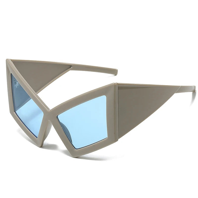 Oversized Sunglasses, Cat Eye Sunglasses, Shield Punk Shades, Women's Fashion Eyewear, Big Frame Sunglasses, UV400 Protection, Gradient Lenses, Luxury Travel Sunglasses, Trendy Women's Sunglasses, 2025 Fashion Eyewear
