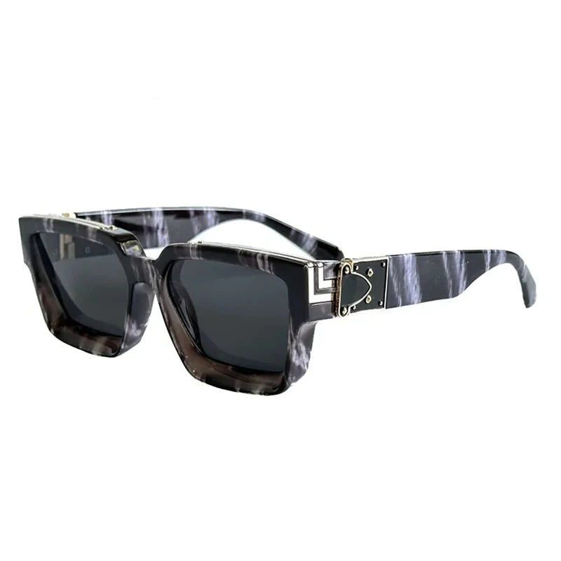 Millionaire sunglasses, vintage square sunglasses, luxury retro glasses, UV400 protection, photochromic sunglasses, anti-reflective lenses, fashion sunglasses for men, trendy punk sunglasses, vacation eyewear, durable polycarbonate frame