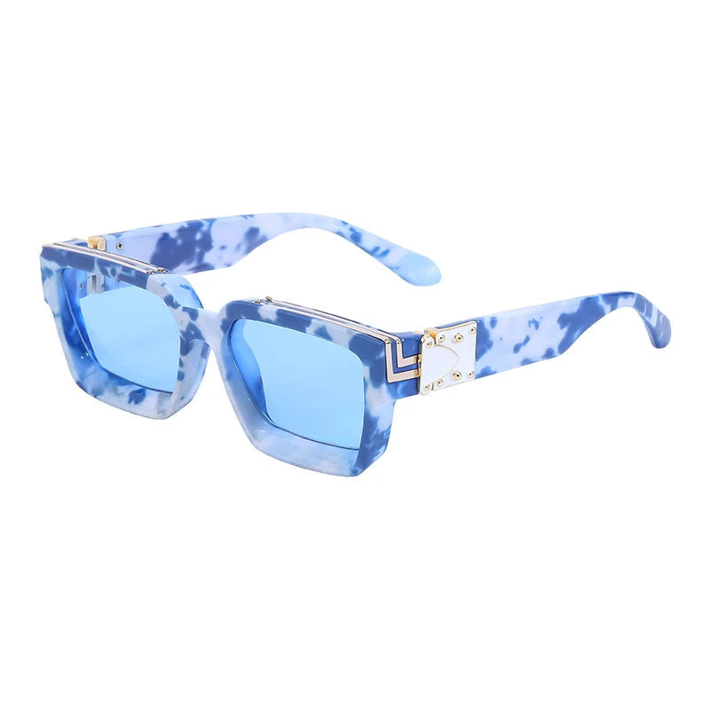 Millionaire sunglasses, vintage square sunglasses, luxury retro glasses, UV400 protection, photochromic sunglasses, anti-reflective lenses, fashion sunglasses for men, trendy punk sunglasses, vacation eyewear, durable polycarbonate frame