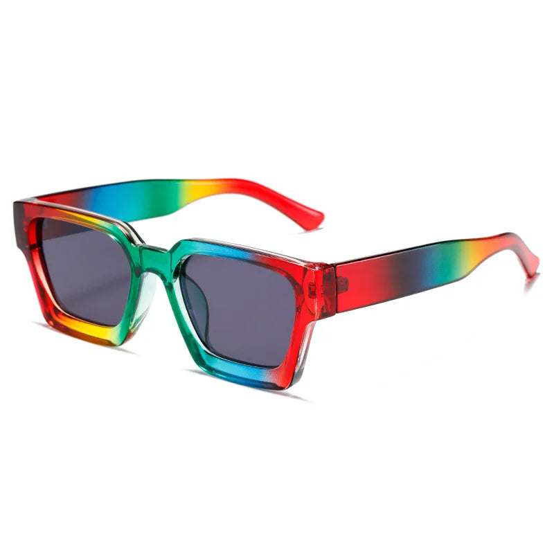 retro sunglasses, thick frame sunglasses, UV400 protection, square sunglasses, mirror lenses, gradient lenses, unisex sunglasses, vintage style eyewear, outdoor sports sunglasses, fashion sunglasses