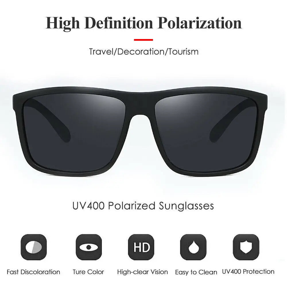 polarized sunglasses, sports sunglasses, UV400 protection, outdoor eyewear, resin frame, large square sunglasses, driving sunglasses, fishing sunglasses, unisex sunglasses, anti-reflective lenses
