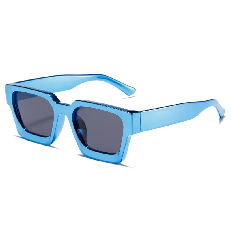 retro sunglasses, thick frame sunglasses, UV400 protection, square sunglasses, mirror lenses, gradient lenses, unisex sunglasses, vintage style eyewear, outdoor sports sunglasses, fashion sunglasses