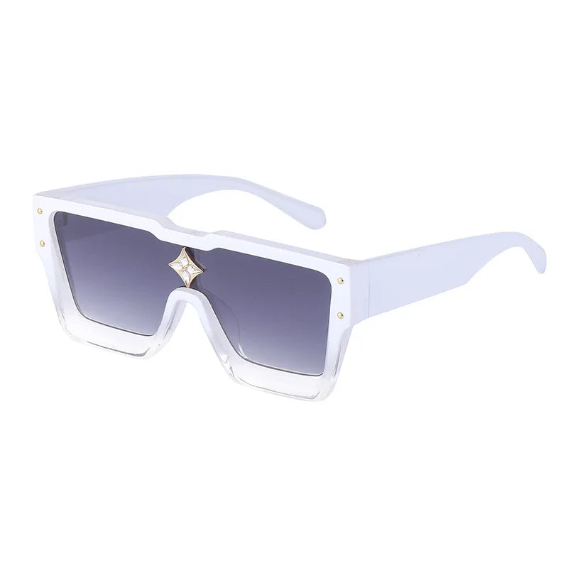 Oversized Square Sunglasses, Luxury Sunglasses Women, Crystal Sunglasses, Trendy UV400 Shades, Fashion Square Eyewear, Mirror Gradient Sunglasses, Resin Lenses Sunglasses, CE Certified Sunglasses, Designer Sunglasses, Statement Eyewear