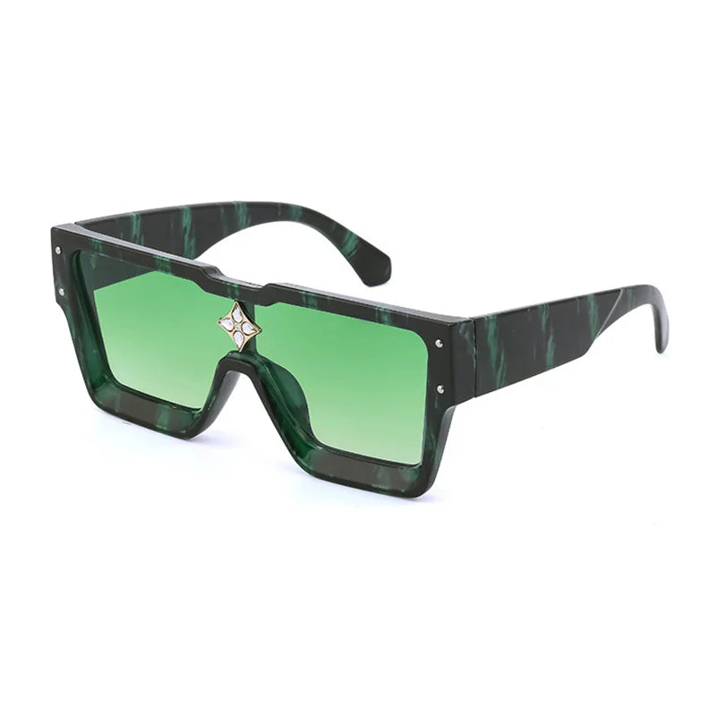 Oversized Square Sunglasses, Luxury Sunglasses Women, Crystal Sunglasses, Trendy UV400 Shades, Fashion Square Eyewear, Mirror Gradient Sunglasses, Resin Lenses Sunglasses, CE Certified Sunglasses, Designer Sunglasses, Statement Eyewear