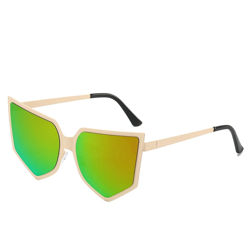 Cat Eye Sunglasses, Oversized Sunglasses, Vintage Shades, Luxury Women's Eyewear, UV400 Protection, Fashion Sunglasses, Windproof Sunglasses, Big Frame Shades, Alloy Frame Sunglasses, Gradient Lens Shades