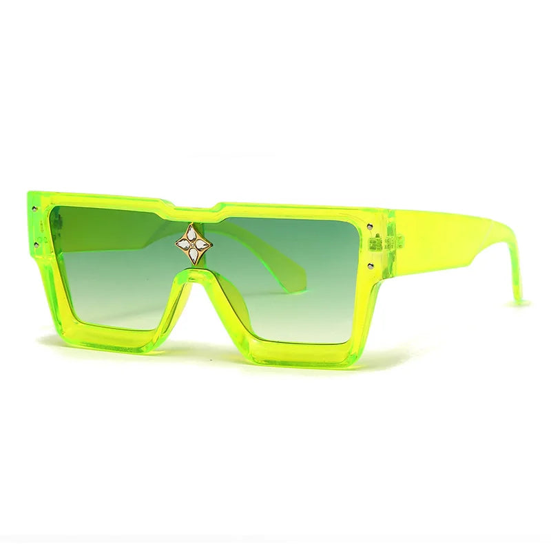 Oversized Square Sunglasses, Luxury Sunglasses Women, Crystal Sunglasses, Trendy UV400 Shades, Fashion Square Eyewear, Mirror Gradient Sunglasses, Resin Lenses Sunglasses, CE Certified Sunglasses, Designer Sunglasses, Statement Eyewear