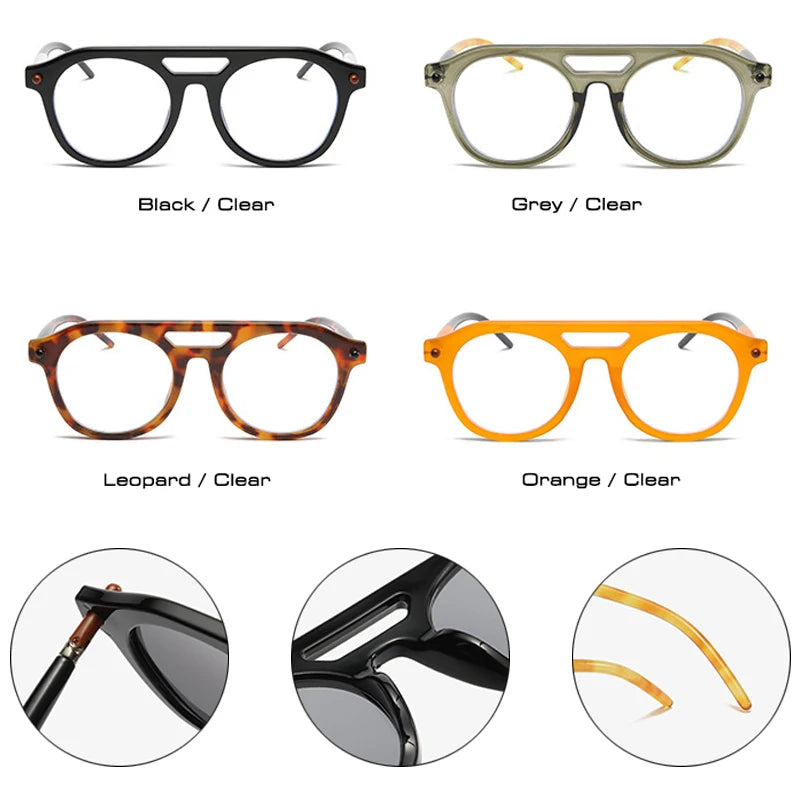 Retro Pilot Sunglasses, Double Bridge Shades, Gradient Lenses, UV400 Protection, Men’s Sunglasses, Women’s Sunglasses, Designer Punk Sunglasses, Vintage Fashion Eyewear, Polycarbonate Frame, Resin Lenses