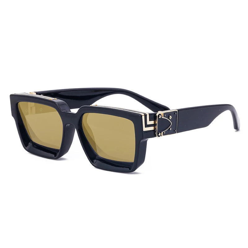 Millionaire sunglasses, vintage square sunglasses, luxury retro glasses, UV400 protection, photochromic sunglasses, anti-reflective lenses, fashion sunglasses for men, trendy punk sunglasses, vacation eyewear, durable polycarbonate frame