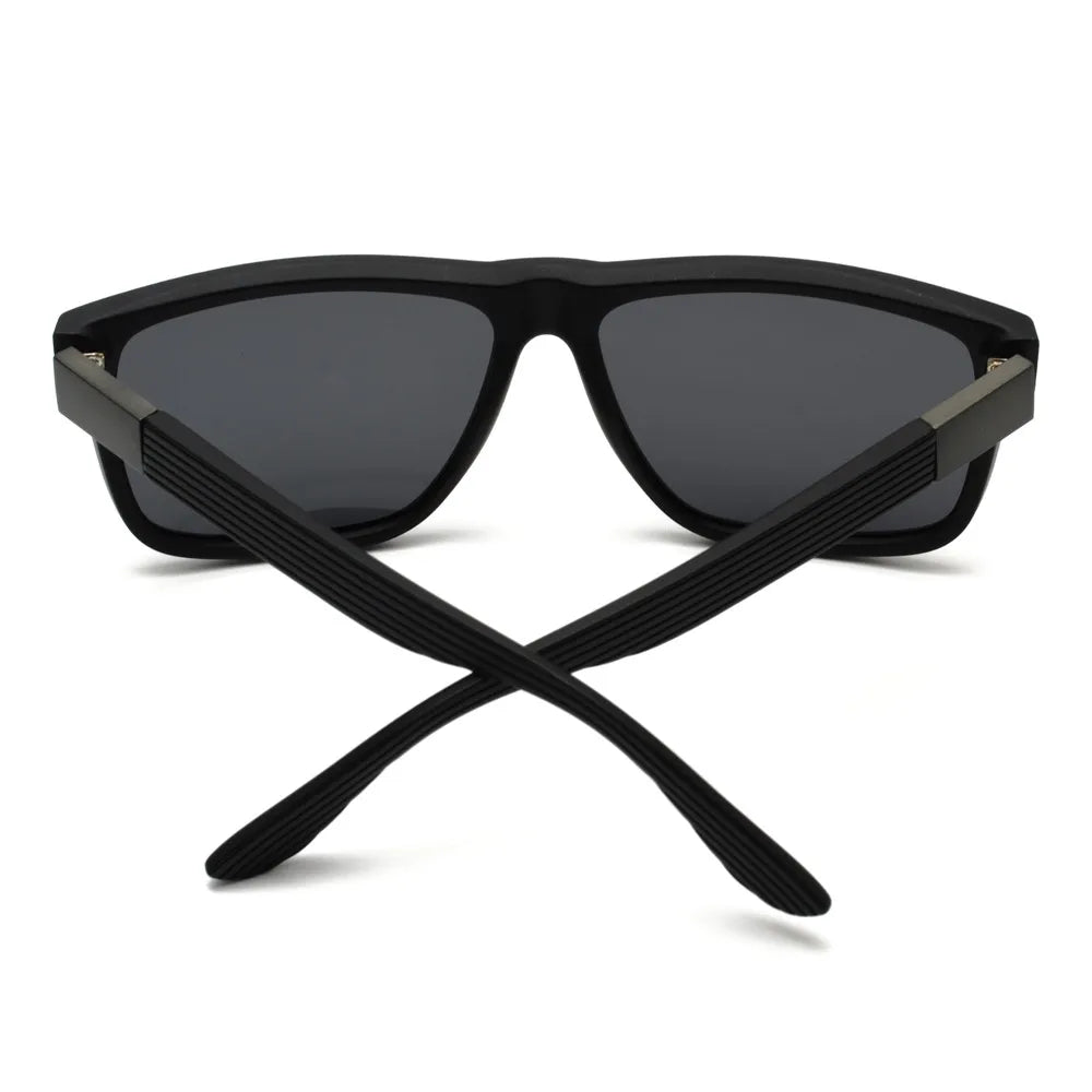 vintage sunglasses, polarized sunglasses, UV400 protection, square sunglasses, striped legs, metal decoration, women’s sunglasses, men’s sunglasses, anti-reflective lenses, fashion eyewear