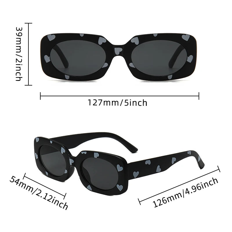 kids heart-shaped sunglasses, rectangular polarised eyewear, UV400 kids glasses, girls’ vintage sunglasses, trendy kids sun protection, outdoor kids eyewear, stylish wrap sunglasses, lightweight child sun shades, polycarbonate sunglasses for kids, glare-reducing eyewear