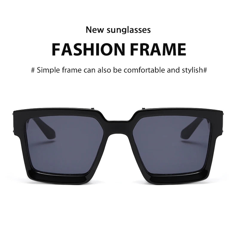 Millionaire sunglasses, vintage square sunglasses, luxury retro glasses, UV400 protection, photochromic sunglasses, anti-reflective lenses, fashion sunglasses for men, trendy punk sunglasses, vacation eyewear, durable polycarbonate frame