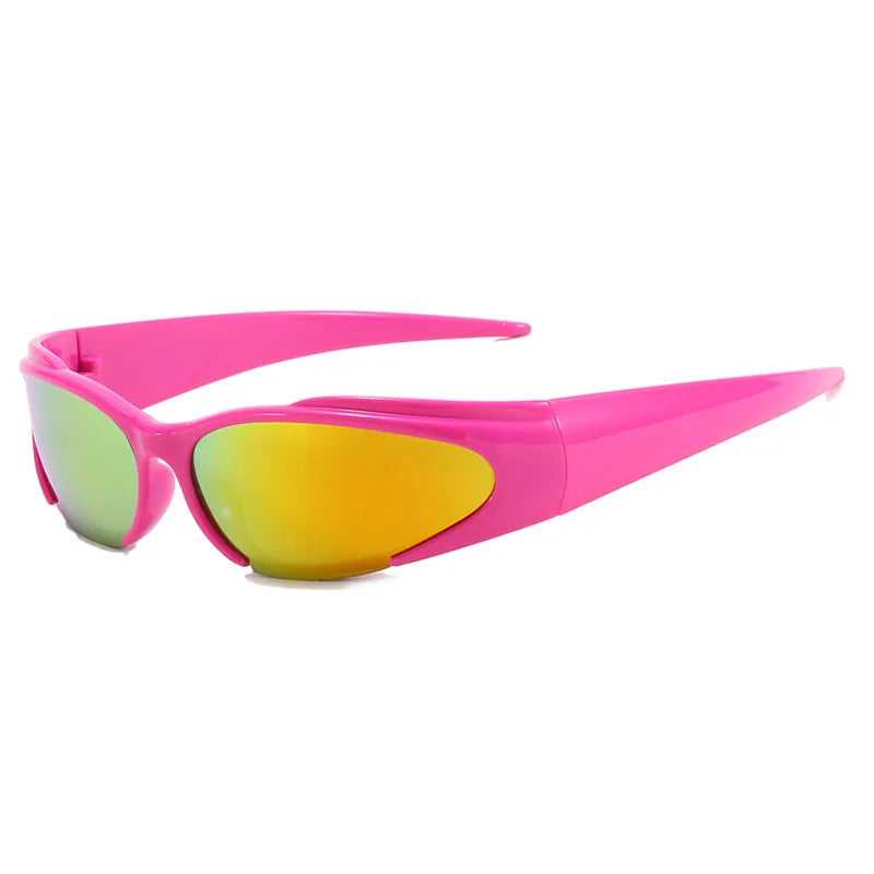 Y2K Sunglasses, Punk Fashion Shades, Women's Retro Sunglasses, UV400 Protection, Wrap Around Glasses, Outdoor Sports Goggles, Polycarbonate Frame, Acrylic Lenses, Hip Hop Eyewear, Edgy Sunglasses for Women