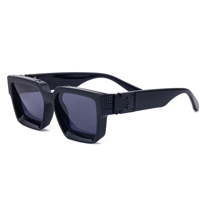 Millionaire sunglasses, vintage square sunglasses, luxury retro glasses, UV400 protection, photochromic sunglasses, anti-reflective lenses, fashion sunglasses for men, trendy punk sunglasses, vacation eyewear, durable polycarbonate frame