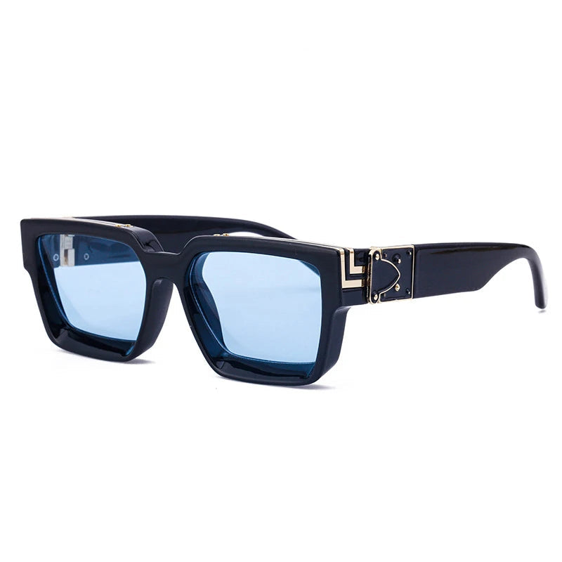 Millionaire sunglasses, vintage square sunglasses, luxury retro glasses, UV400 protection, photochromic sunglasses, anti-reflective lenses, fashion sunglasses for men, trendy punk sunglasses, vacation eyewear, durable polycarbonate frame