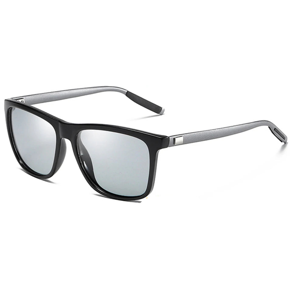 photochromic sunglasses, polarized sunglasses, UV400 protection, chameleon sunglasses, acetate frame, men’s pilot sunglasses, classic square sunglasses, transition lenses, adaptive eyewear, stylish sunglasses