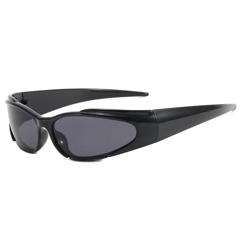 Y2K Sunglasses, Punk Fashion Shades, Women's Retro Sunglasses, UV400 Protection, Wrap Around Glasses, Outdoor Sports Goggles, Polycarbonate Frame, Acrylic Lenses, Hip Hop Eyewear, Edgy Sunglasses for Women