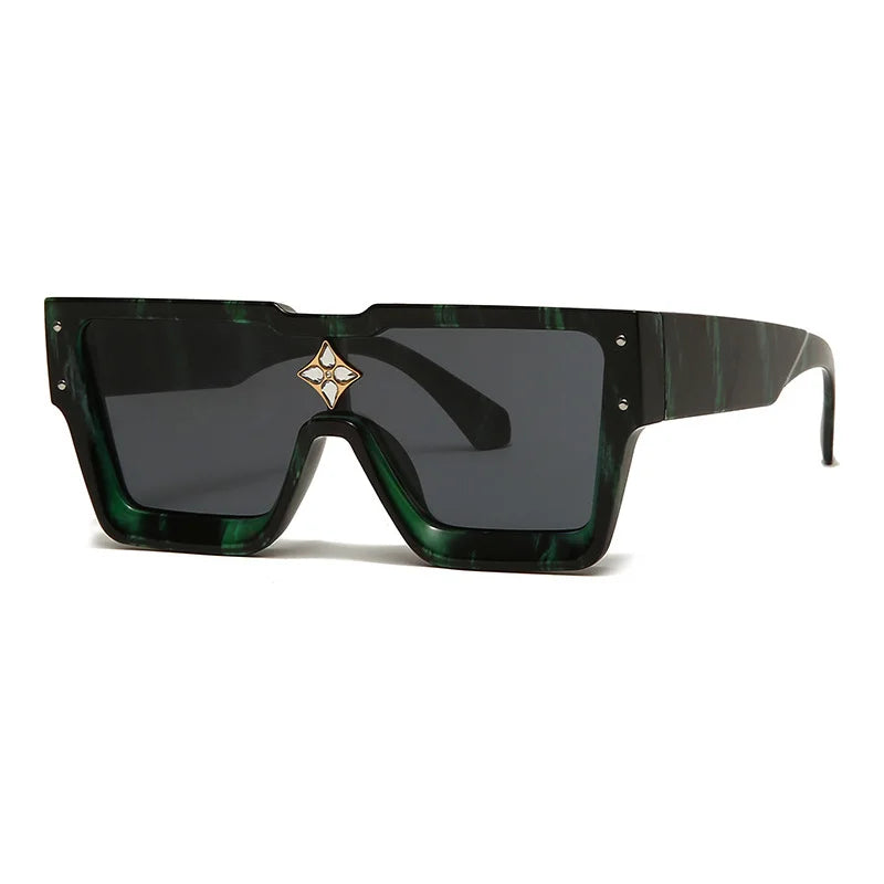Oversized Square Sunglasses, Luxury Sunglasses Women, Crystal Sunglasses, Trendy UV400 Shades, Fashion Square Eyewear, Mirror Gradient Sunglasses, Resin Lenses Sunglasses, CE Certified Sunglasses, Designer Sunglasses, Statement Eyewear