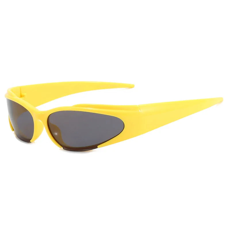 Y2K Sunglasses, Punk Fashion Shades, Women's Retro Sunglasses, UV400 Protection, Wrap Around Glasses, Outdoor Sports Goggles, Polycarbonate Frame, Acrylic Lenses, Hip Hop Eyewear, Edgy Sunglasses for Women