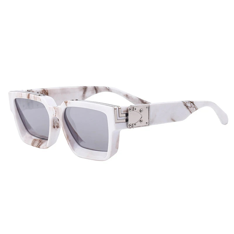 Millionaire sunglasses, vintage square sunglasses, luxury retro glasses, UV400 protection, photochromic sunglasses, anti-reflective lenses, fashion sunglasses for men, trendy punk sunglasses, vacation eyewear, durable polycarbonate frame