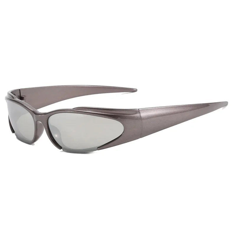 Y2K Sunglasses, Punk Fashion Shades, Women's Retro Sunglasses, UV400 Protection, Wrap Around Glasses, Outdoor Sports Goggles, Polycarbonate Frame, Acrylic Lenses, Hip Hop Eyewear, Edgy Sunglasses for Women