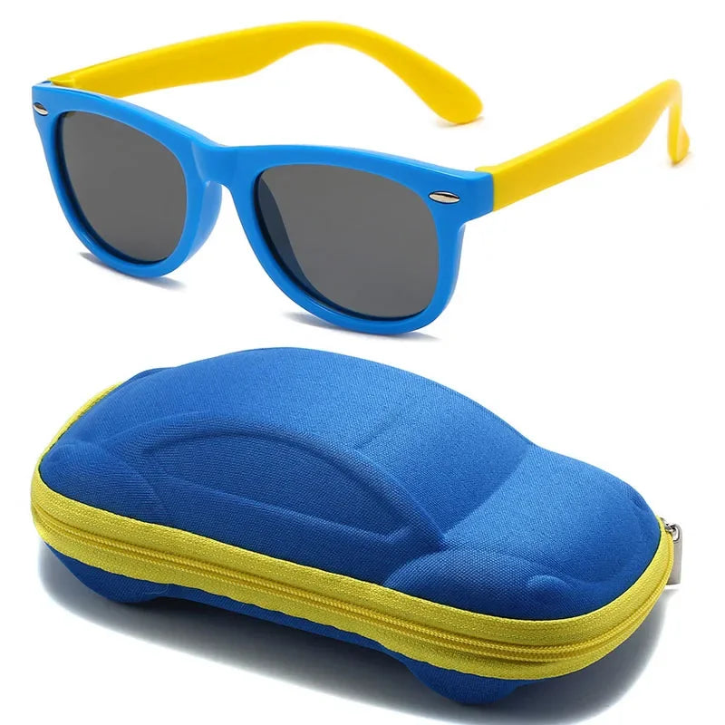baby sunglasses, silicone sunglasses for kids, UV400 protection, boys outdoor goggles, square style sunglasses,
safety glasses for kids, plastic titanium frame, gift sunglasses for children, kids eyewear with glasses box,
toddler sunglasses