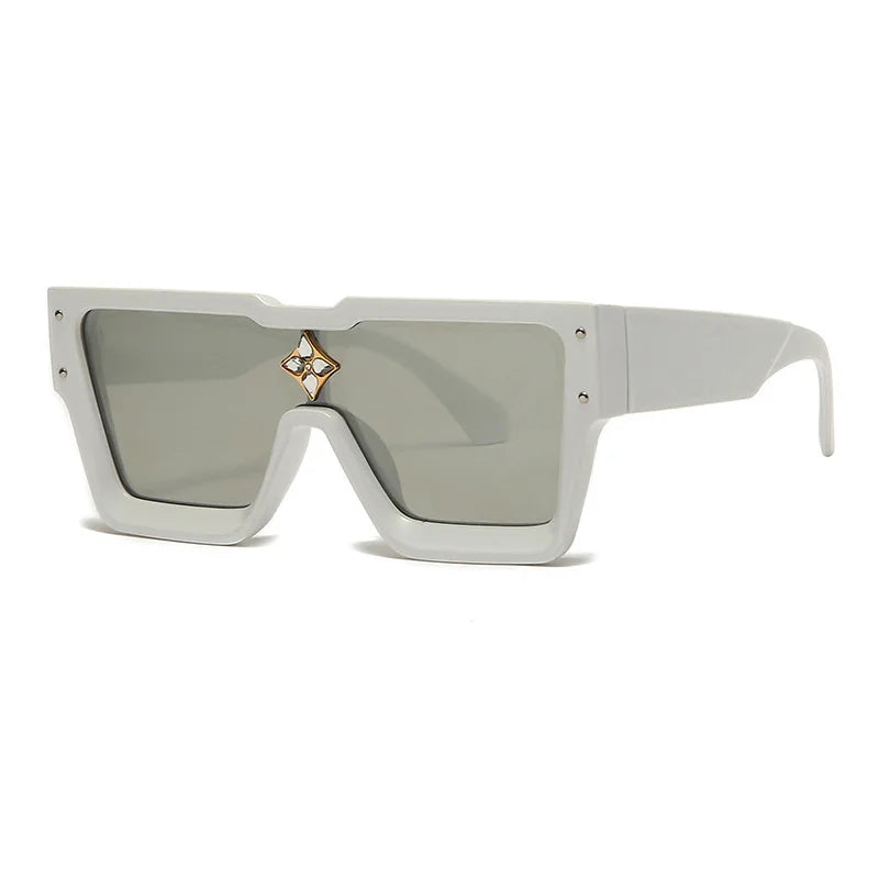 Oversized Square Sunglasses, Luxury Sunglasses Women, Crystal Sunglasses, Trendy UV400 Shades, Fashion Square Eyewear, Mirror Gradient Sunglasses, Resin Lenses Sunglasses, CE Certified Sunglasses, Designer Sunglasses, Statement Eyewear