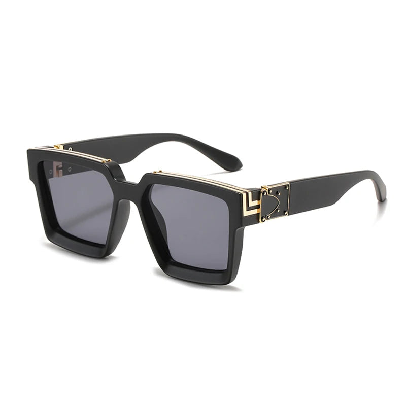 Millionaire sunglasses, vintage square sunglasses, luxury retro glasses, UV400 protection, photochromic sunglasses, anti-reflective lenses, fashion sunglasses for men, trendy punk sunglasses, vacation eyewear, durable polycarbonate frame