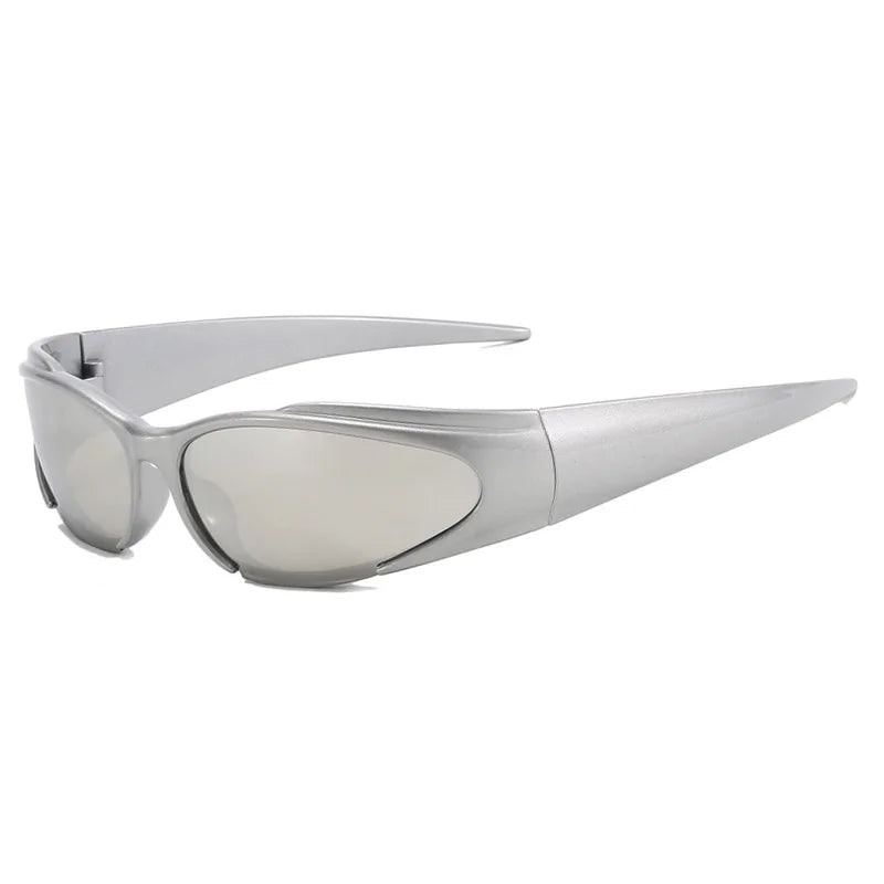 Y2K Sunglasses, Punk Fashion Shades, Women's Retro Sunglasses, UV400 Protection, Wrap Around Glasses, Outdoor Sports Goggles, Polycarbonate Frame, Acrylic Lenses, Hip Hop Eyewear, Edgy Sunglasses for Women