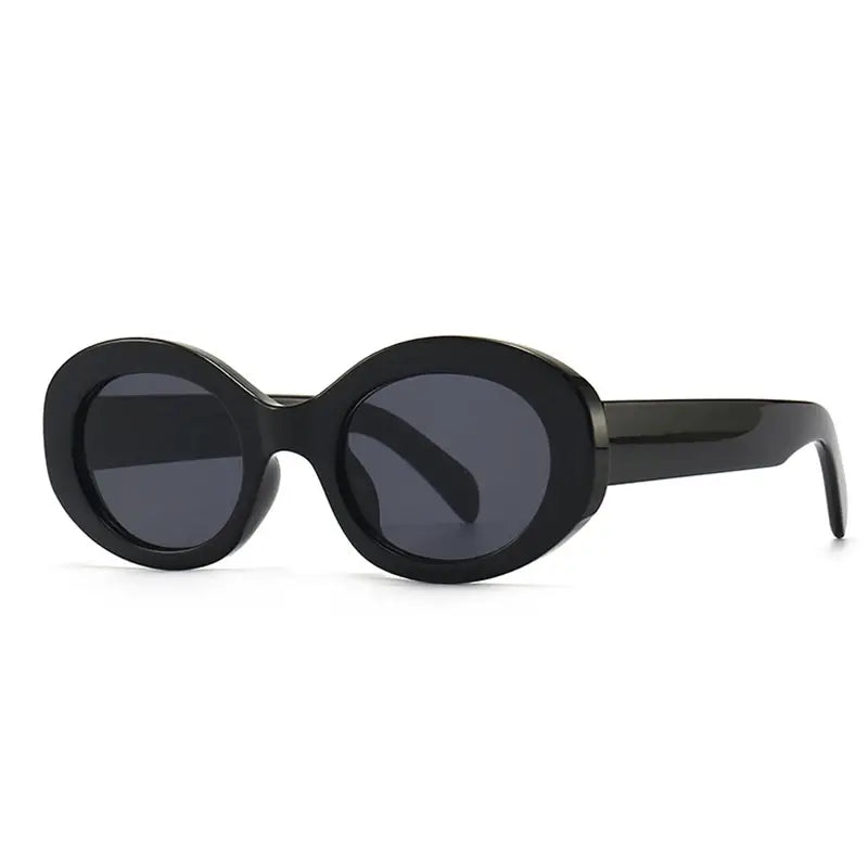 Designer Black Oval Sunnies Sunglasses All a Chic