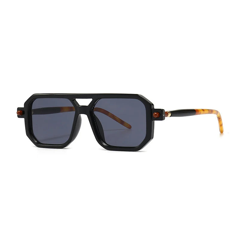 retro square sunglasses, blue light blocking, UV400 protection, unisex sunglasses, vintage style eyewear, plastic frame sunglasses, casual fashion shades, decorative sunglasses, men and women sunglasses, sunscreen sunglasses.