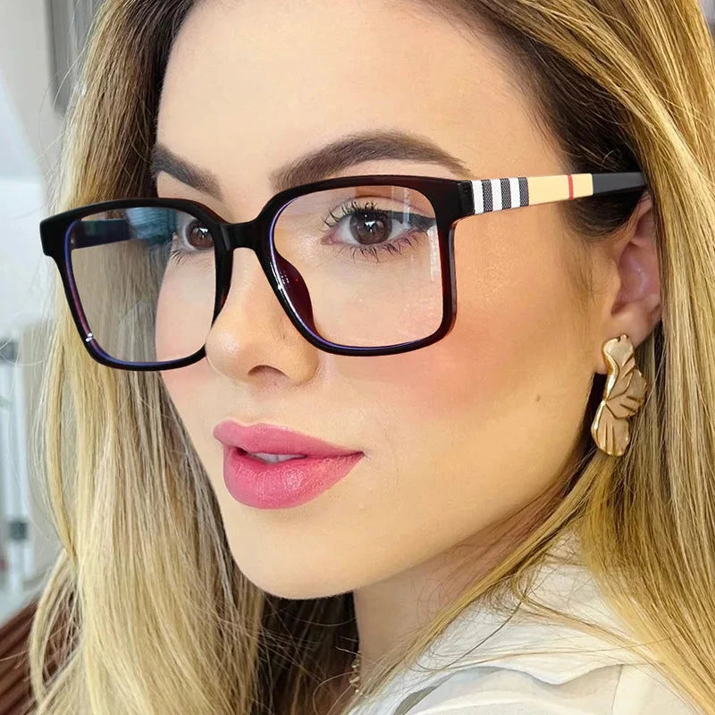 retro glasses, blue light blocking, square frames, unisex eyewear, computer glasses, office eyewear, prescription glasses, Plastic Titanium, polycarbonate lenses, fashion eyeglasses