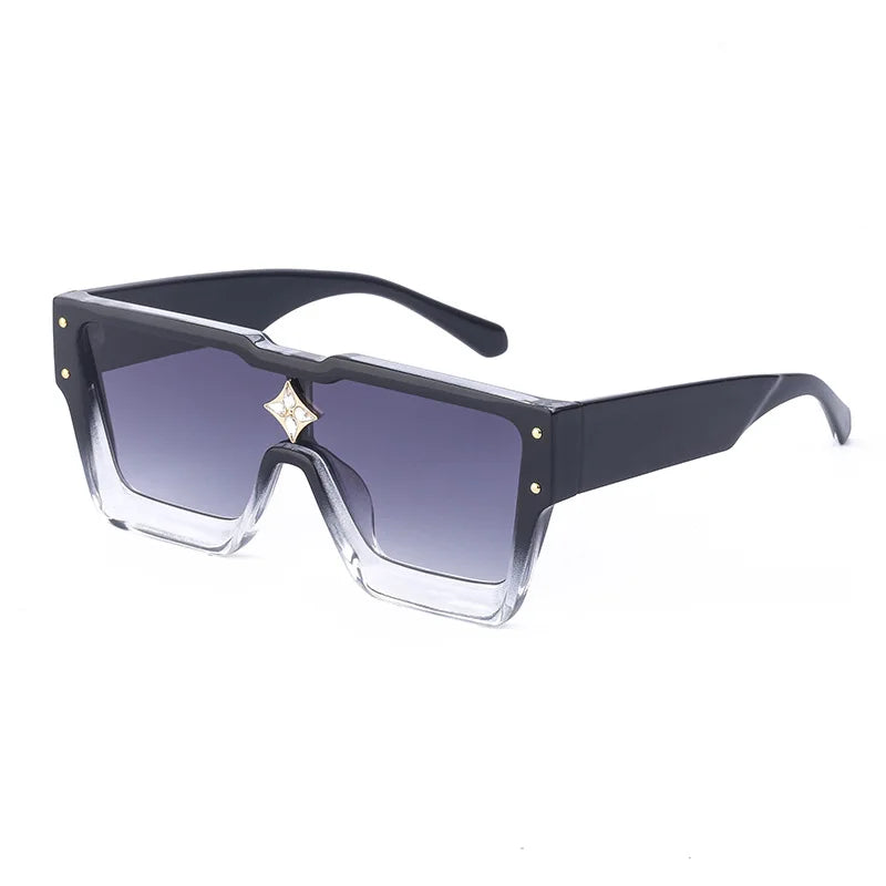 Oversized Square Sunglasses, Luxury Sunglasses Women, Crystal Sunglasses, Trendy UV400 Shades, Fashion Square Eyewear, Mirror Gradient Sunglasses, Resin Lenses Sunglasses, CE Certified Sunglasses, Designer Sunglasses, Statement Eyewear