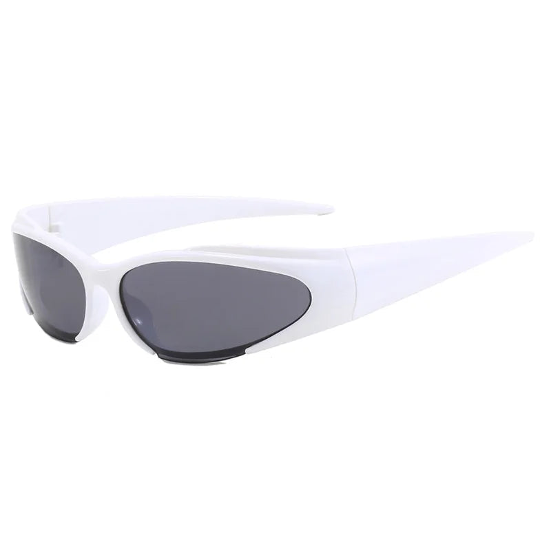 Y2K Sunglasses, Punk Fashion Shades, Women's Retro Sunglasses, UV400 Protection, Wrap Around Glasses, Outdoor Sports Goggles, Polycarbonate Frame, Acrylic Lenses, Hip Hop Eyewear, Edgy Sunglasses for Women
