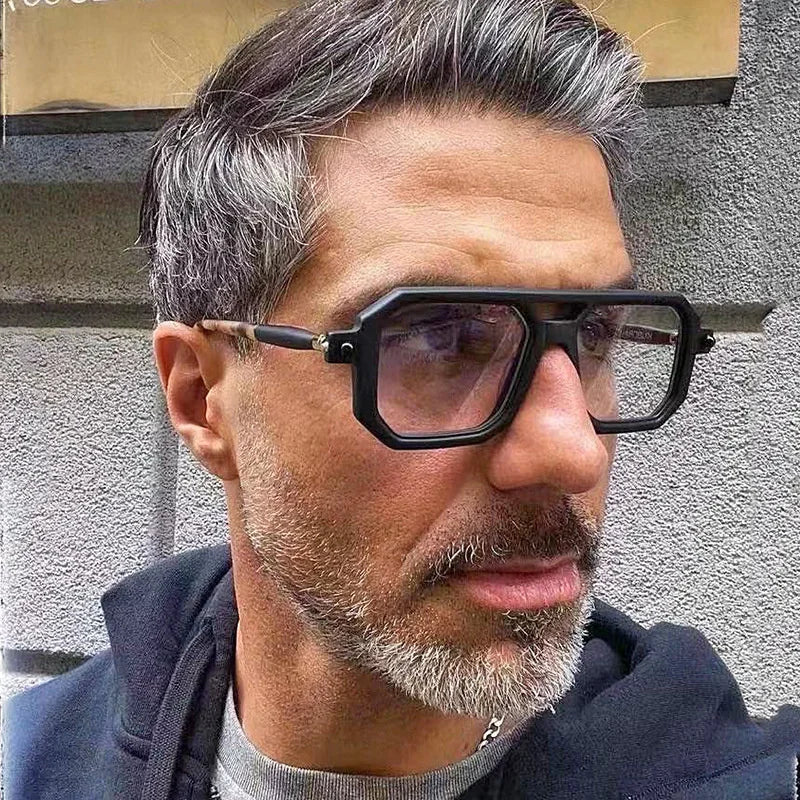 retro square sunglasses, blue light blocking, UV400 protection, unisex sunglasses, vintage style eyewear, plastic frame sunglasses, casual fashion shades, decorative sunglasses, men and women sunglasses, sunscreen sunglasses.